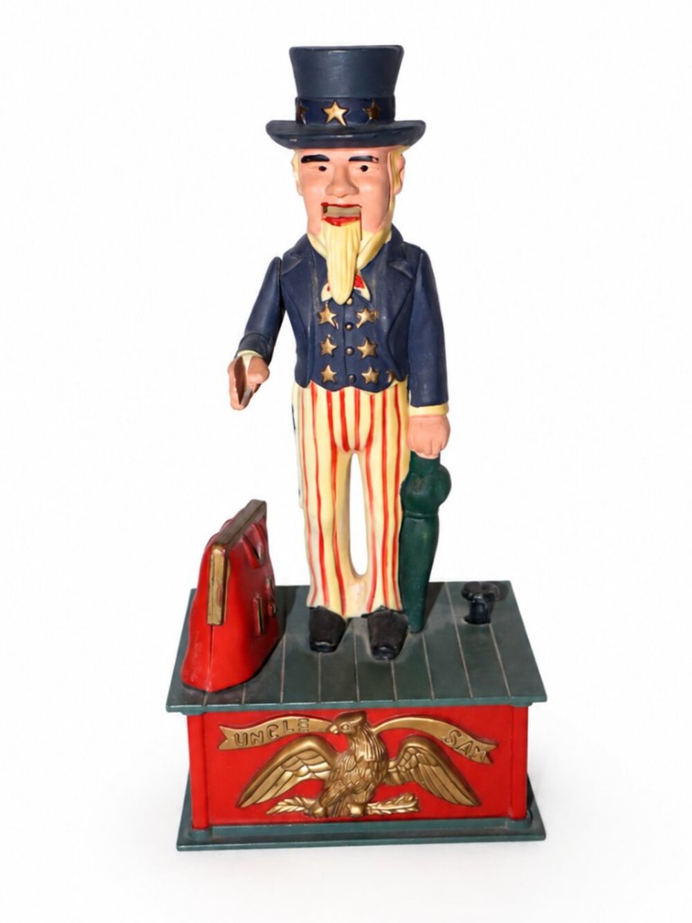 Vintage Uncle Sam Mechanical Coin Bank – Hong Kong J.S.N.Y.
